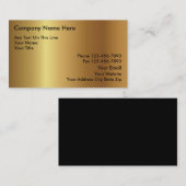 Gold-Investitions-Visitenkarten Visitenkarte (Vorne/Hinten)
