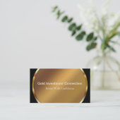 Gold-Investitions-Visitenkarten Visitenkarte (Stehend Vorderseite)