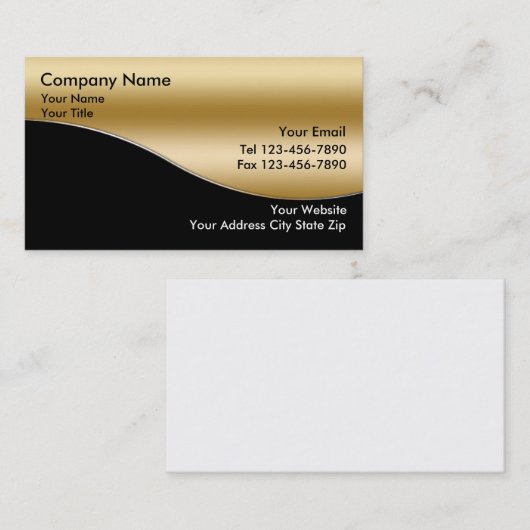 Gold Investment Business Cards Visitenkarte (Vorne/Hinten)