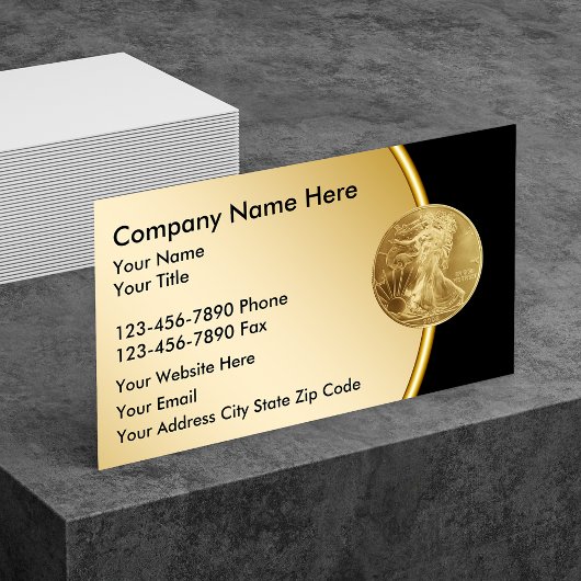 Gold Investment Business Cards Visitenkarte