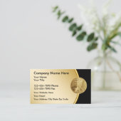 Gold Investment Business Cards Visitenkarte (Stehend Vorderseite)