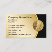 Gold Investment Business Cards Visitenkarte (Vorderseite)