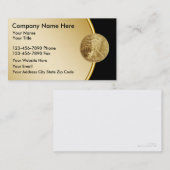 Gold Investment Business Cards Visitenkarte (Vorne/Hinten)