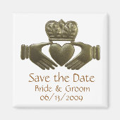 Gold Irish Claddagh - Save the Date Magnet (Vorne)