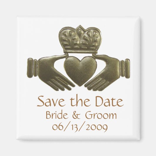 Gold Irish Claddagh - Save the Date Magnet (Vorne)