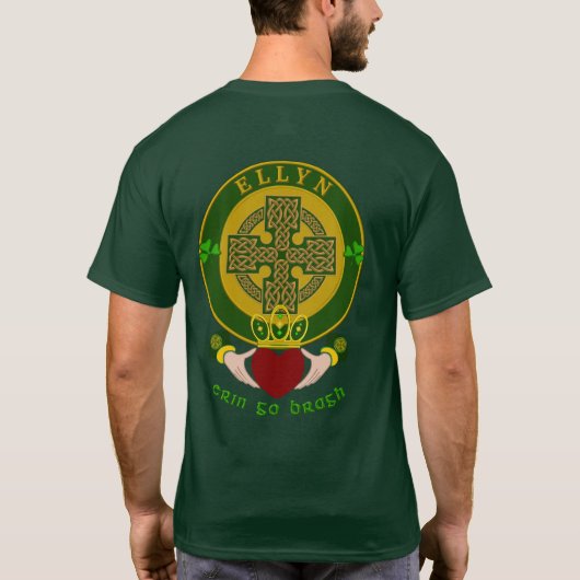 Gold Irish Claddagh T-Shirt (Rückseite)