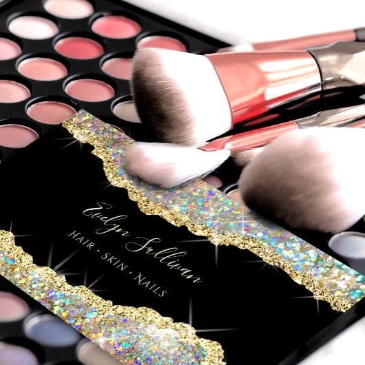 Gold-Irisierungs-Glitzer-Visitenkarte Visitenkarte