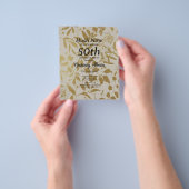 Gold Ivory Botanische 50. Geburtstag 2.0 Flyer (Gruppe)