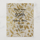 Gold Ivory Botanische 50. Geburtstag 2.0 Flyer (Hinten)