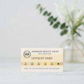 Gold Ivory Chic Loyalty Business Card Treuekarte (Stehend Vorderseite)