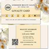 Gold Ivory Chic Loyalty Business Card Treuekarte