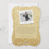 Gold & Ivory Joyeux Weihnachten Stilvolles Foto (Rückseite)