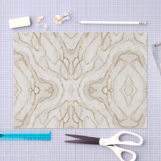 Gold & Ivory Marble Seidenpapier (Handwerk)