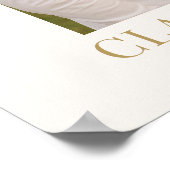 Gold Ivory Minimal Photo Wedding Welcome Poster (Ecke)