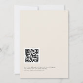 Gold Ivory QR Code 21st Party Black Einladung (Rückseite)