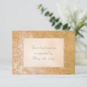 Gold Jade Herbst Blumenstrauß Hochzeit RSVP (Stehend Vorderseite)