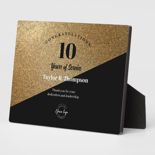 Gold Jahre des Service Recognition Logo für Mitarb Fotoplatte (Seite)