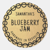 Gold-Jam-Aufkleber Runder Aufkleber (Vorderseite)