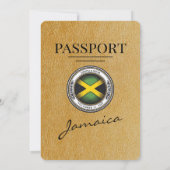 Gold Jamaica Pass Einladung zur Hochzeit (Rückseite)