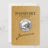 Gold Jamaica Passport Save the Date (Vorderseite)