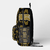 Gold Japanisch Maneki-neko Bedruckter Rucksack (Rechts)