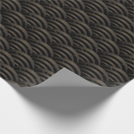 Gold Japanisches Wave Wrapping Papier Geschenkpapier (Ecke)