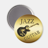 GOLD JAZZ GUITAR MAGNET (Vorderseite/Rückseite)