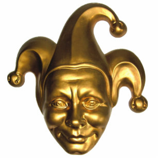 Gold Jester Schlüsselanhänger Fotoskulptur Schlüsselanhänger