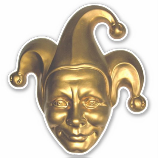 Gold Jester Sticker (Vorderseite)