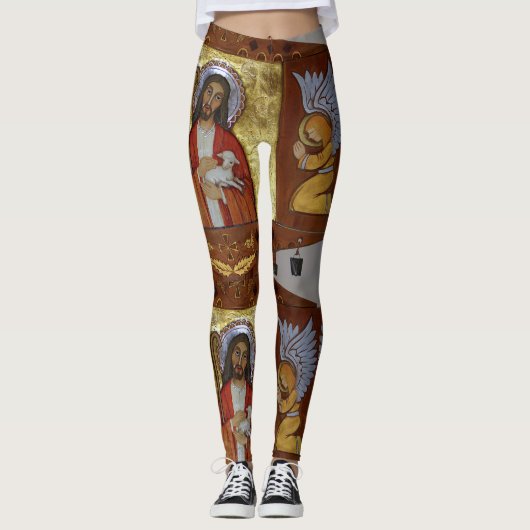 Gold Jesus Leggings (Vorderseite)