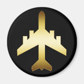 GOLD JET AIRPLANE MAGNET (Vorne)
