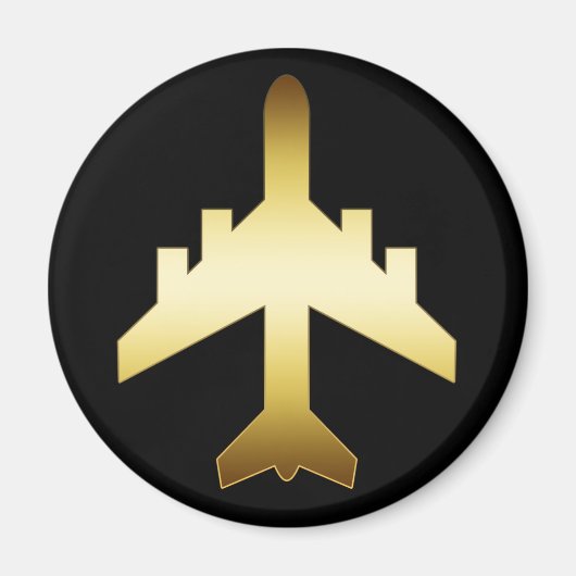GOLD JET AIRPLANE MAGNET (Vorne)