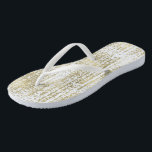 Gold Jewel Bokeh Abstrakt Wedding Badesandalen<br><div class="desc">Gold und White Jewel Bokeh Abstrakt chic Glam glitz Hochzeitsflip Flops</div>