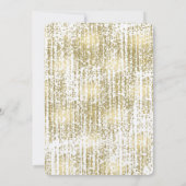 Gold Jewel Bokeh Abstrakt Wedding Einladung (Rückseite)