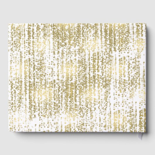 Gold Jewel Bokeh Abstrakt Wedding Gästebuch (Rückseite)