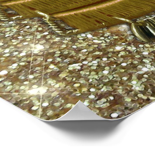 Gold Jewel Owl Poster (Ecke)