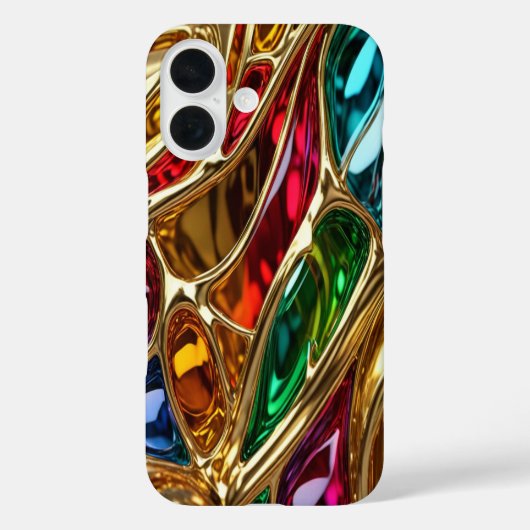Gold & Jewels #22 - iPhone 16 Hüllen (Rückseite)