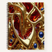 Gold & Jewels #37 - Spiral-Notebook Notizblock (Vorderseite)
