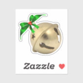 Gold Jingle Bell Aufkleber (Blatt)