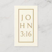 GOLD John 3:16 Gospel Tract Visitenkarte (Vorderseite)