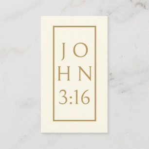 GOLD John 3:16 Gospel Tract Visitenkarte