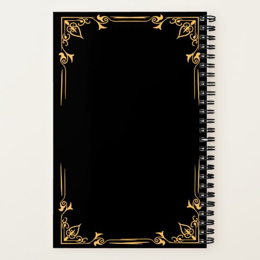 Gold-Journal-Notizbuch Notizblock (Rückseite)