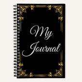 Gold-Journal-Notizbuch Notizblock (Vorderseite)