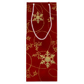 Gold Joy Christmas Wine Geschenktasche Geschenktüte Für Weinflaschen (Rückseite)