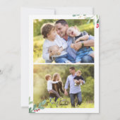 Gold Joy Foliage Weihnachten Familienfotokarte (Rückseite)