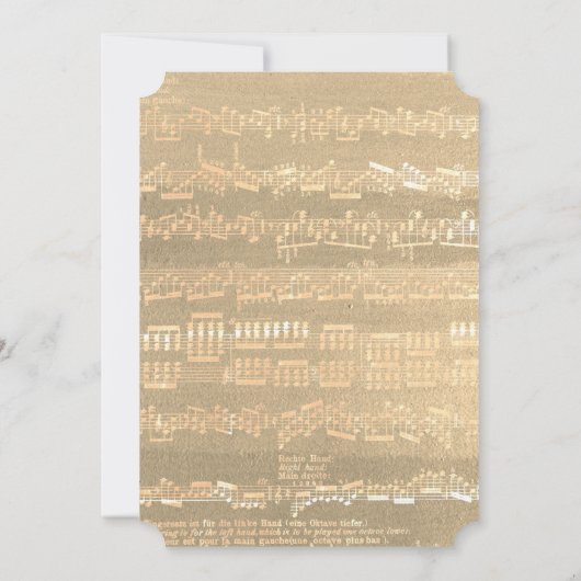 Gold JOY Wreath Chalkboard Weihnachtskonzert Einladung (Rückseite)