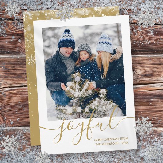 Gold Joyful Frohe Weihnachten Foto