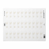 Gold JOYFUL on White Christmas Return Address (Vorne)