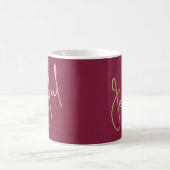 Gold JOYFUL Script auf Cranberry Kaffeetasse (Mittel)