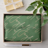 Gold JOYFUL Script on Green Seidenpapier (Geschenk)